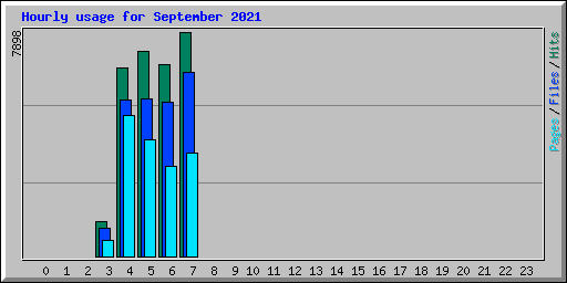 Hourly usage for September 2021